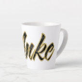 Anke black gold Lettering Latte Tasse カフェラテマグ (右アングル)
