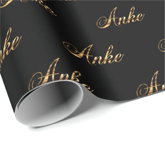 Anke gold Design Lettering Geschenkpapier ラッピングペーパー (ロールコーナー)