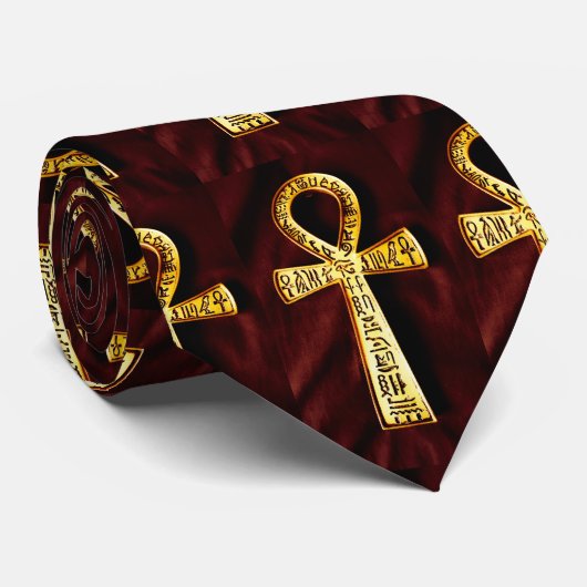 Ankhおよびエジプトのヒエログリフ ネクタイ (ロール)