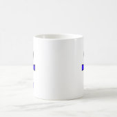 AnkhのエジプトのHieroglyphic記号の生命鍵の青 コーヒーマグカップ (中央)
