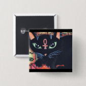 Ankhのエジプト猫 缶バッジ (正面&裏面)