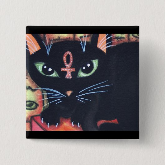 Ankhのエジプト猫 缶バッジ (正面)