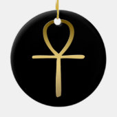 Ankhの十字のエジプトの記号 セラミックオーナメント (裏面)