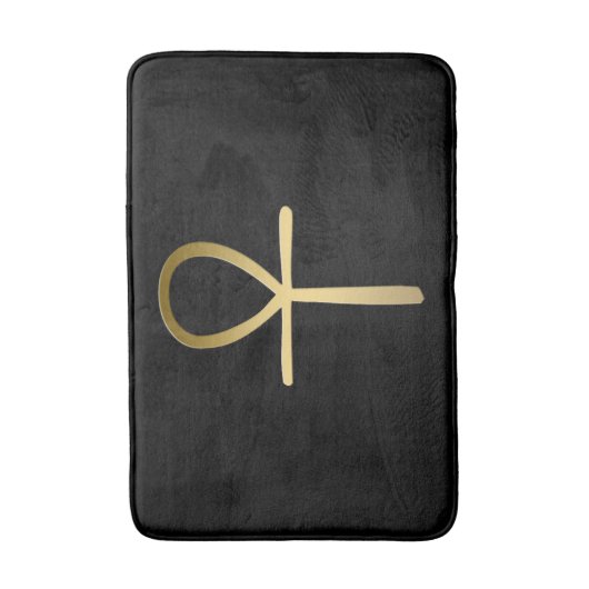 Ankhの十字のエジプトの記号 バスマット (正面縦)