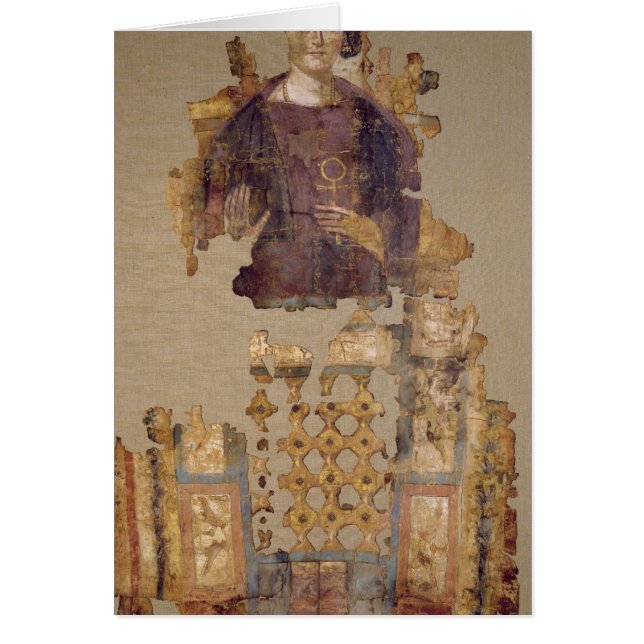 ankhを握っている女性を描写する囲い板 (正面)