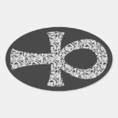 Ankh旋回パターン 楕円形シール (正面)