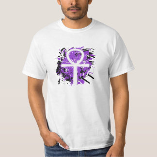 Ankh色の(ばちゃばちゃ)跳ねる(紫色、人) Tシャツ