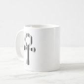 ANKH記号バーコード アンクスのバーコードデザイン コーヒーマグカップ (正面左)