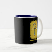 Ankh記号2トーンコーヒーマグ ツートーンマグカップ (正面右)