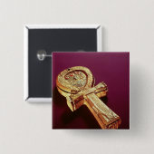 ankh 2の形の鏡の箱 缶バッジ (正面&裏面)