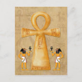 Ankh Key Of Life On Hieroglyph ポストカード (正面)