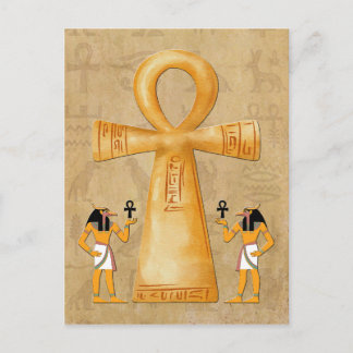 Ankh Key Of Life On Hieroglyph ポストカード
