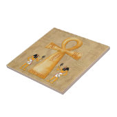 Ankh Key Of Life On Hieroglyph Ceramic Tile タイル (側面)