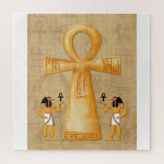 Ankh Key Of Life On Hieroglyph Jigsaw Puzzle ジグソーパズル