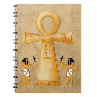 Ankh Key Of Life On Hieroglyph Notebook ノートブック