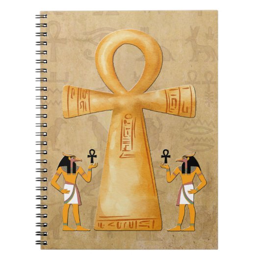 Ankh Key Of Life On Hieroglyph Notebook ノートブック (正面)