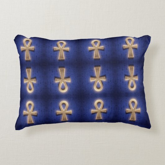 Ankh Symbol Bedeutung – Schlüssel des Lebens アクセントクッション (正面)