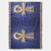 Ankh Symbol Bedeutung – Schlüssel des Lebens スローブランケット (正面縦)