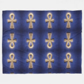 Ankh Symbol Bedeutung – Schlüssel des Lebens フリースブランケット (正面(横))