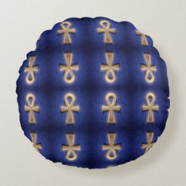 Ankh Symbol Bedeutung – Schlüssel des Lebens ラウンドクッション