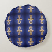 Ankh Symbol Bedeutung – Schlüssel des Lebens ラウンドクッション (裏面)