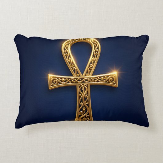 Ankh Symbol Bedeutung – Schlüssel des Lebens´10 アクセントクッション (正面)