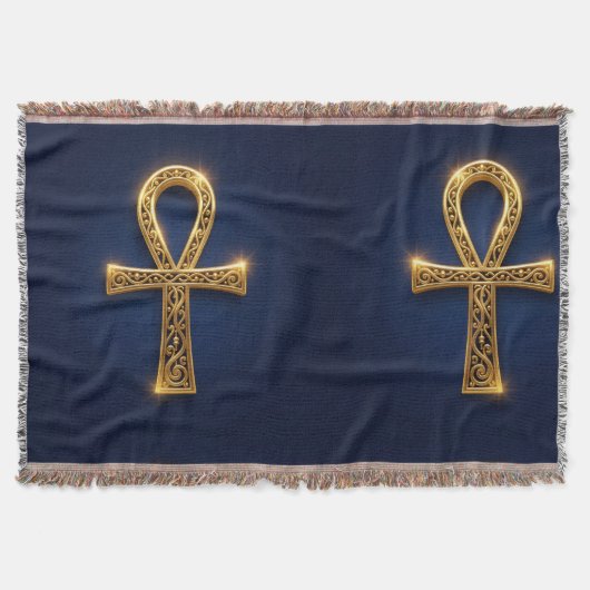 Ankh Symbol Bedeutung – Schlüssel des Lebens´10 スローブランケット (正面)