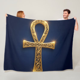 Ankh Symbol Bedeutung – Schlüssel des Lebens´10 フリースブランケット