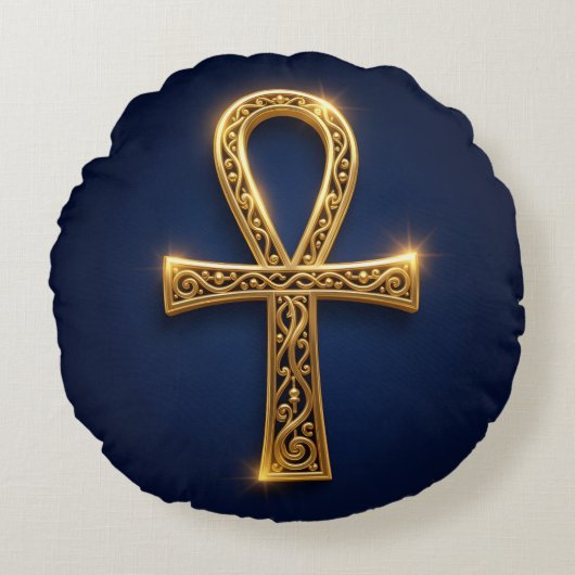 Ankh Symbol Bedeutung – Schlüssel des Lebens´10 ラウンドクッション (正面)