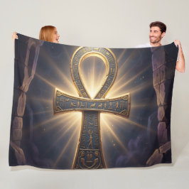 Ankh Symbol Bedeutung – Schlüssel des Lebens´12 フリースブランケット
