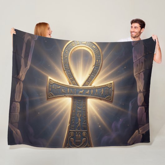 Ankh Symbol Bedeutung – Schlüssel des Lebens´12 フリースブランケット (インサイチュ)