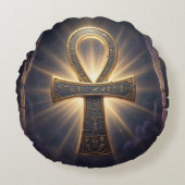 Ankh Symbol Bedeutung – Schlüssel des Lebens´12 ラウンドクッション (正面)