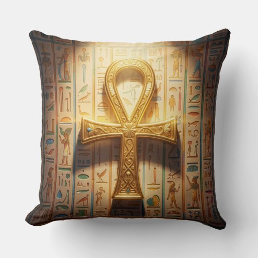 Ankh Symbol Bedeutung – Schlüssel des Lebens´1 クッション (正面)