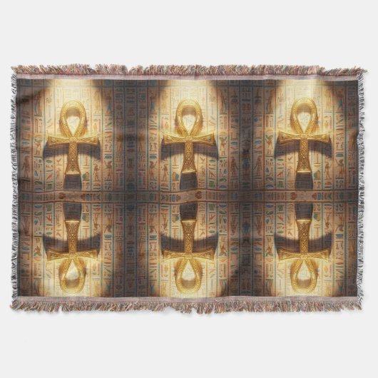 Ankh Symbol Bedeutung – Schlüssel des Lebens´1 スローブランケット (正面)