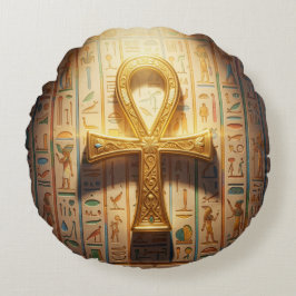 Ankh Symbol Bedeutung – Schlüssel des Lebens´1 ラウンドクッション