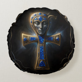 Ankh Symbol Bedeutung – Schlüssel des Lebens´3 ラウンドクッション