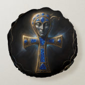 Ankh Symbol Bedeutung – Schlüssel des Lebens´3 ラウンドクッション (裏面)