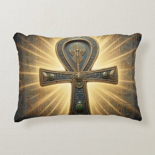 Ankh Symbol Bedeutung – Schlüssel des Lebens´4 アクセントクッション (正面)
