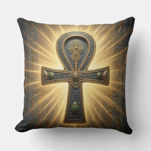 Ankh Symbol Bedeutung – Schlüssel des Lebens´4 クッション (正面)