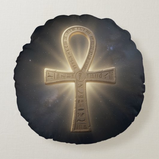 Ankh Symbol Bedeutung – Schlüssel des Lebens´5 ラウンドクッション (正面)