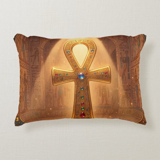 Ankh Symbol Bedeutung – Schlüssel des Lebens´6 アクセントクッション (正面)