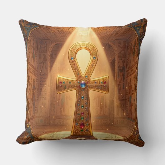 Ankh Symbol Bedeutung – Schlüssel des Lebens´6 クッション (正面)