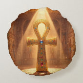 Ankh Symbol Bedeutung – Schlüssel des Lebens´6 ラウンドクッション (裏面)