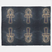 Ankh Symbol Bedeutung – Schlüssel des Lebens´7 フリースブランケット (正面(横))