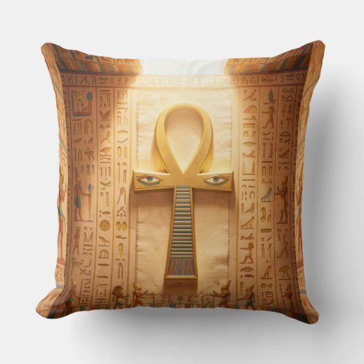 Ankh Symbol Bedeutung – Schlüssel des Lebens´9 クッション (正面)