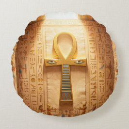 Ankh Symbol Bedeutung – Schlüssel des Lebens´9 ラウンドクッション