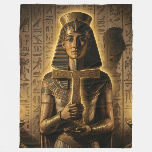 Ankh Symbol Meaning – Key of Life フリースブランケット (正面)