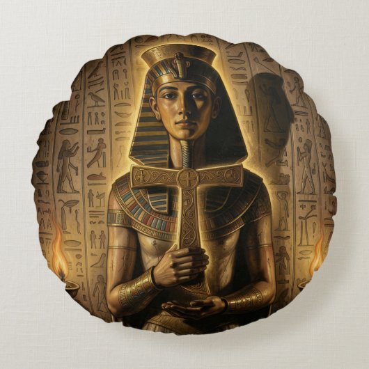 Ankh Symbol Meaning – Key of Life ラウンドクッション (正面)