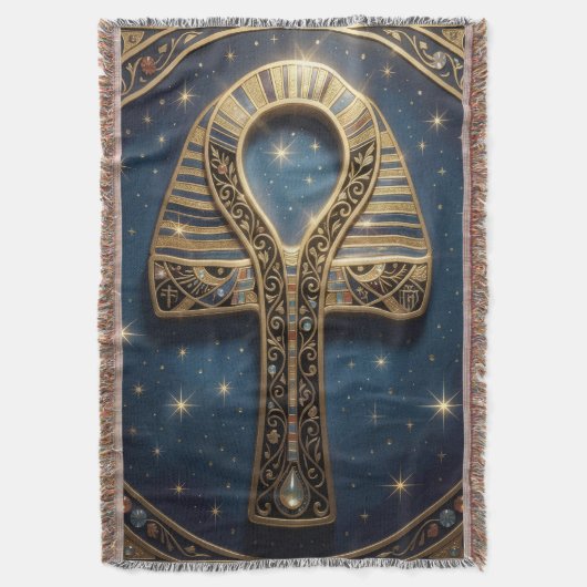 Ankh Symbol Meaning – Key of Life´10 スローブランケット (正面縦)