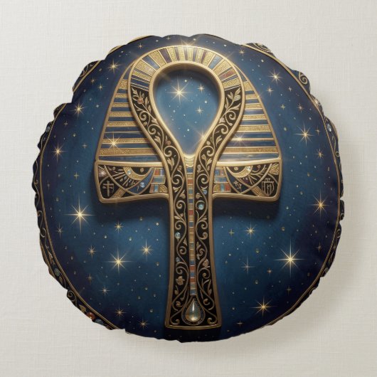 Ankh Symbol Meaning – Key of Life´10 ラウンドクッション (正面)